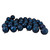 32ct Sapphire Blue Shatterproof 2-Finish Christmas Ball Ornaments 3.25" (80mm) - IMAGE 1