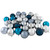 Shatterproof 2-Finish Christmas Ball Ornaments - 3.25" (80mm) - Blue and Silver - 32ct - IMAGE 4
