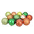 12ct Orange and Green Shatterproof 3-Finish Christmas Ball Ornaments 4" (100mm) - IMAGE 1