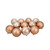 12ct Almond Brown Shatterproof 2-Finish Christmas Ball Ornaments 4" (100mm) - IMAGE 1