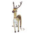 31" Plush Christmas Reindeer Figure with Jingle Bells – Realistic Faux Fur Holiday Decor - IMAGE 1