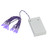 15-Count Battery Operated Purple LED Micro Christmas Lights - 4.8 ft Purple Wire - IMAGE 2