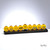 10.75" Yellow and Black Emoticon Hand Painted Hanukkah Menorah - IMAGE 2