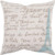 18" Ivory and Umber Eiffel Tower with French Text Decorative Throw Pillow - Poly Filled - IMAGE 1