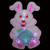 13.75"Lighted White and Pink Battery Operated LED Easter Bunny Window Silhouette Decoration - IMAGE 2