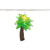 Tropical Palm Tree Indoor Outdoor Patio Light Set -  6' White Wire - 10ct