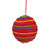 4.25" Bohemian Multicolor Knitted Christmas Ball Ornament - IMAGE 2