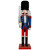 Christmas Nutcracker Soldier with Faux Fur Hat and Sword - 14" Red and Blue - IMAGE 2