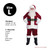 7-Piece Red Velvet Christmas Santa Suit - Adult Size Large - IMAGE 4