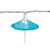 Umbrella Indoor Outdoor Patio Light Set - Multicolor - 10" Spacing - White Wire - 10ct