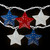 10-Count Red and Blue Fourth of July Star String Light Set, 7.25ft White Wire - IMAGE 3