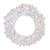 Pre-Lit Flocked Snow White Artificial Christmas Wreath - 24-Inch, Clear Lights - IMAGE 1