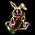 LED Lighted Easter Bunny Window Decoration - 18" - IMAGE 1