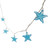 Starfish Indoor Outdoor Patio Light Set - Blue - 9' White Wire - 10ct