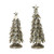 Holly Leaves and Berries Metal Christmas Trees - 3' - Silver and Gold - Set of 2 - IMAGE 2