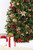 7.5' Pre-Lit Gold and Red Artificial Christmas Tree – Clear LED Lights - IMAGE 3