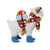 8.5" White and Blue Plush Llama with Holly Plant Christmas Tabletop Figure - IMAGE 2