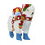 8.5" White and Blue Plush Llama with Holly Plant Christmas Tabletop Figure - IMAGE 1