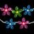 Flowers Indoor Outdoor Patio Light Set - Multicolor - 9' White Wire - 10ct - IMAGE 3