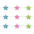 Flowers Indoor Outdoor Patio Light Set - Multicolor - 9' White Wire - 10ct