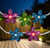 Flowers Indoor Outdoor Patio Light Set - Multicolor - 9' White Wire - 10ct - IMAGE 1