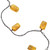 Tiki Mask Indoor Outdoor Patio Lights - 10" Spacing - Brown Wire - 10ct