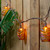 Tiki Mask Indoor Outdoor Patio Lights - 10" Spacing - Brown Wire - 10ct