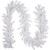 Pre-lit Snow White Artificial Christmas Garland - 9' x 12" - Clear Lights - IMAGE 1