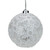 4ct Battery Operated Pre-Lit Silver Glitter Snowflake Christmas Ball Ornaments 6" (150mm) - IMAGE 1