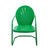 34" Green Solid Outdoor Retro Metal Tulip Armchair - IMAGE 2