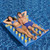 Inflatable Water Sports 36 Pocket Double Pool Mattress - 78" - Blue and Yellow - IMAGE 2