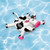 Inflatable Black and White Ride-On Cow Novelty Swimming Pool Float, 54-Inch - IMAGE 3