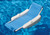 Rippled Float Sunchaser Swimming Pool Lounge Chair - 66" - White and Blue - IMAGE 2