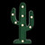 10" Battery Operated Green Cactus Marquee Wall Sign - Warm White LED Lights - IMAGE 1
