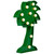 LED Lighted Palm Tree Marquee Wall Art - 10" - Green - IMAGE 4