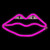 LED Lips Neon Lighted Wall Art - 10.5" - Pink - IMAGE 1
