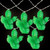 10-Count Green Prickly Pear Cactus LED String Lights - 4.5ft Clear Wire - IMAGE 3