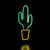 LED Potted Cactus Neon Lighted Wall Art - 18.5" - Green and Yellow - IMAGE 4