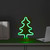 11" Green Christmas Tree LED Neon Style Table Sign - IMAGE 2