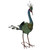 24" Green and Blue Metal Peacock Outdoor Garden Statue - IMAGE 1