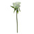 9" White and Green Artificial Short Single Stem Budding Rose Pick - IMAGE 3