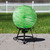 10" Green and White Swirls Outdoor Garden Gazing Ball - IMAGE 2