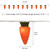 Carrot Indoor Outdoor Patio Light Set - Orange - 7.25' White Wire - 10ct - IMAGE 5
