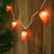 Carrot Indoor Outdoor Patio Light Set - Orange - 10" Spacing - White Wire - 10ct
