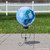 11.25" Black Swirled Outdoor Patio Garden Gazing Ball Stand - IMAGE 1