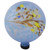 10" Blue Hand Painted Feather Design Outdoor Garden Gazing Ball - IMAGE 1
