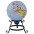 10" Blue Hand Painted Feather Design Outdoor Garden Gazing Ball - IMAGE 3