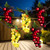 5-Count Red and Green Grape Cluster String Light Set, 8ft Brown Wire - IMAGE 1