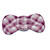 Inflatable Purple and White Checkered Bow Tie Lounge Swimming Pool Float, 76-Inch - IMAGE 1