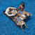 71" Black and White Inflatable Oversized Panda Swimming Pool Float - IMAGE 3